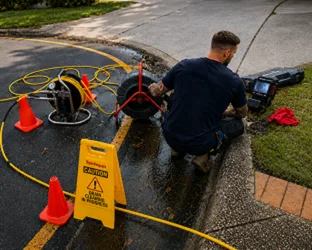 On-site drain inspection at a Normanhurst property